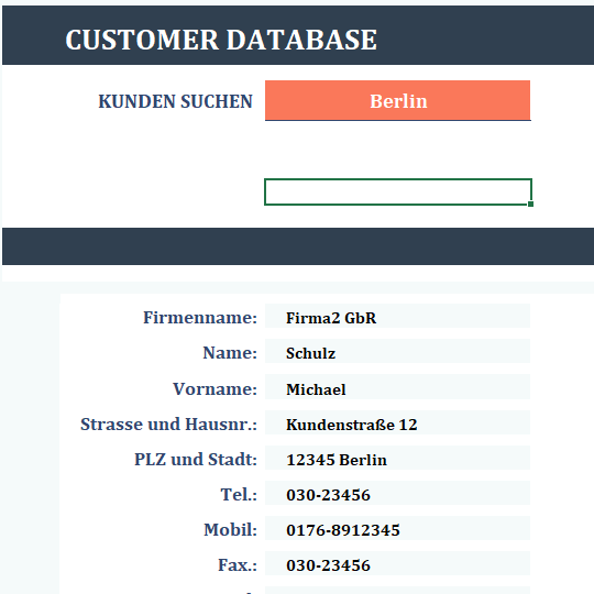 Customer Database PRO