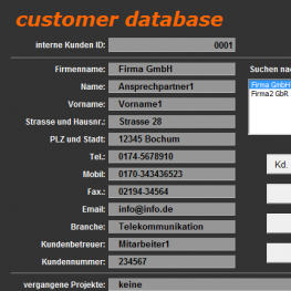 Excel Vorlage Kundendatenbank